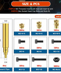 Heavy Duty M3 Brass Knurled Threaded Inserts And Hex Socket Cap Bolts Assortment Kit With Heat Set Tips for 3D printing sizes chart