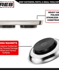 3 Piece Magnetic Tool Tray Set Keeps Screws Sockets Bolts Pins And Tools In One Spot With Ultra Strong Magnets and stainless steel