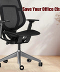 Gas Lift Office Chair Cylinder Clamp Upgrade For A No Wobble Seat, Snap On Tool Free Installation, fits standard pistons