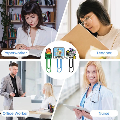 Cheeky 30 Pack Large Funny Paper Clips Set For Office Work Planners Paperwork And Bookmarks with diverse professionals.