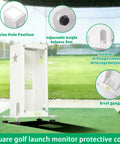 Protective Shield For Square Golf Launch Monitor Rugged Metal Enclosure With Leveling Feet Easy Ventilation Collision Resistant