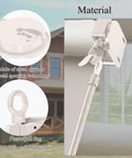 Universal Replacement Mounting Brackets For Roller Shade Systems showing metal construction and plastic pull ring