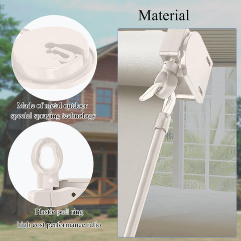 Universal Replacement Mounting Brackets For Roller Shade Systems showing metal construction and plastic pull ring