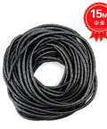 15M spiral cable wrap in black on white background