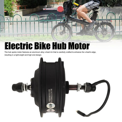 Rear Drive 48V 500W Brushless Gear Hub Motor for E Bike Conversion with Quiet Operation and Lightweight Aluminum Rim.