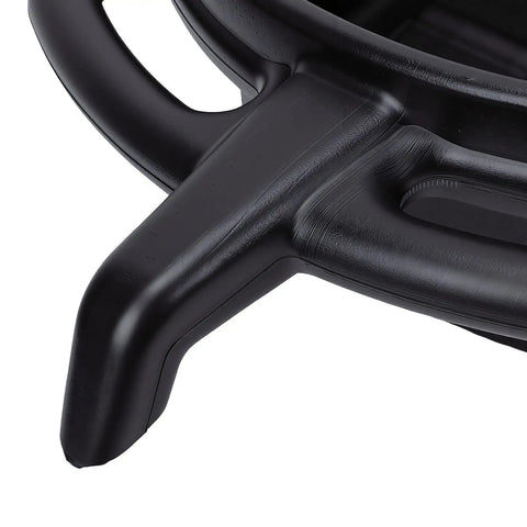 Close-up of Heavy Duty 15L Oil Drain Pan With Anti Splash Spout For Car And Motorcycle Oil Changes showing handle design and durability.