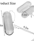 Straight Up Heavy Duty Stainless Steel Mesh Basket Pair For Ultrasonic Jewelry Cleaner And Small Parts Washer Built Tough For No Sweat Cleaning And Effortless Rinsing Daily, measuring 4.3 by 1.6 inches.