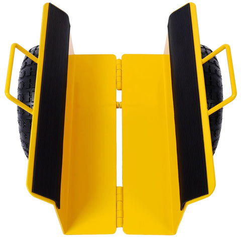 Rock Solid Heavy Duty Slab Cart With 10 Inch Pneumatic Tires And 600 Pound Capacity top view showing robust design and tire details
