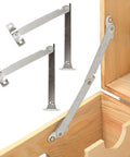 2 Pack Cabinet Lid Hinges With Lid Support Durable Folding System for Suitcases Jewelry Boxes Wooden Boxes and Storage Chests Easy Install
