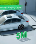 Rugged Portable EV Charger With China GBT To CEE Blue Commando Plug Adapter Solid 32A 7KW charging two electric vehicles with 5M cable.