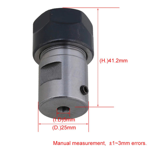 ER16 Extension Rod CNC Spindle Tool Set with Chucks Holder and 10 Piece Spring Collets for Workholding, silver component dimensions