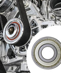 Engine component with focus on Two Pack 12mm Bore 32mm Outer Diameter 10mm Width Double Shielded Deep Groove Ball Bearings 6201ZZ.