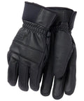Alpha Glove For Men Waterproof Leather Ski Gloves With Pro Tech Waterproof Breathable System And Fully Sealed Seams For Extreme Resort Skiing Black Large, black leather gloves close-up