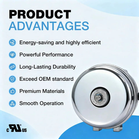 Universal Refrigerator Condenser Fan Motor 115V 1550RPM 2W Replacement With Dual Frequency 50 60 Hz for efficient cooling