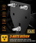 Stake Pocket Spare Tire Mount For Trailers Aftermarket Fits 4 To 8 Lug Trailer Wheels, Bolt Patterns 4, 4.5, 4.75, 5, 5.5, 6, 6.5 In, 150 Lb Capacity featuring 3-Nuts design for security