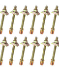 12 Piece M8x80mm Threaded Rod Kit For Wardrobe And Office Desk Setup, heavy duty fittings displayed on white background