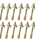 Beefy 12 Piece Bed Frame Fasteners Set With M8x80mm Bolts And Threaded Rod Connectors For Tough Half Moon Spacers And Nuts