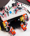 Robotic car project with breadboard using 24 Piece 10K Ohm Trim Potentiometer Kit With Blue Knobs For Breadboards And Prototyping