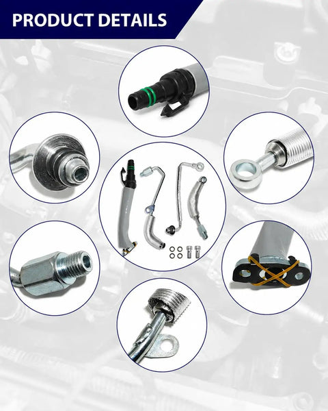 Turbo Oil Line Kit For GM 1.4L Turbo Engines Plug And Play Compatible With Cruze Sonic Trax And Buick Encore 2013 2021 details