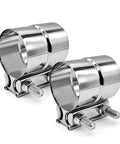 Heavy Duty 3 Inch Exhaust Clamp Kit Fits 3 Inch Od To 3 Inch Id Pipes Lap Joint Band Clamp Stainless Steel 304 Two Pack