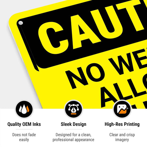 No Welding Allowed In This Area Sign Durable Aluminum For Indoor Outdoor Use No Fade Rust Free Safety Sign detail view