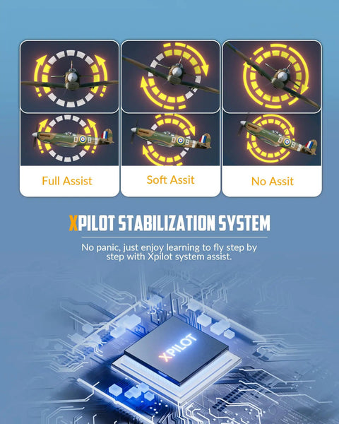 Xpilot stabilization system steps for Brushless RC Plane With 4 Channel Remote Spitfire Fighter RTF Gyro Stabilizer Aileron Advanced