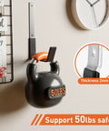 Heavy Duty Steel Hooks For Garage Storage And Tool Organization, Anti Slip PVC Coated Wall Mount Hooks holding a 50 lb weight