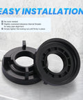 One Half Inch Ips Faucet Mounting Lock Nut Two Pack For Sink Installation Durable Abs Plastic resting on a countertop.