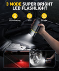 Go To Portable Tire Inflator Air Compressor With Gauge 150 Psi Fast Inflation In Under 1 Minute 5200mAh Power Pack LED Light