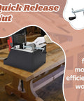 Heavy Duty Alloy Steel Portable Band Saw Stand for 2729-20 Milwaukee Portable Bandsaw on workbench with quick release nut