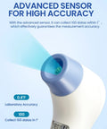 Fast Forehead Thermometer For Adults And Kids Digital Infrared Thermometer With 1 Second Reading Ultra Accurate To 0.1F And 0.1C And Accurate To Plus Or Minus 0.4F Or 0.2C Easy Start Button Perfect For Babies And The Whole Family Fever Checker sensor close-up
