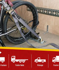 2 Inch By 16 Foot Ratchet E Track Straps With Spring E Fittings 10 Pack securing bicycle in enclosed trailer