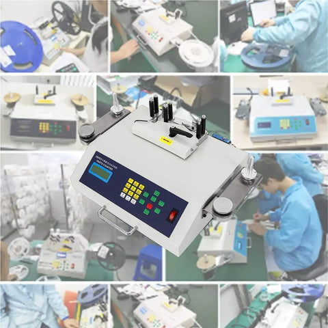 Parts Counter For SMT And Reel Components With LCD Display And Leakage Detection No Fuss High Precision Photoelectric Counting Device For SMT Machines And Precision Mechanical Parts Processing, white desktop unit