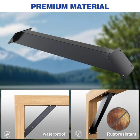 Heavy Duty 4 Pack 45 Degree Pergola Angle Bracket Kit For Gazebos And Patios, Steel Connector Braces For Pergola Posts And Log Cabin Decks, Built To Last Outdoor Structure Support
