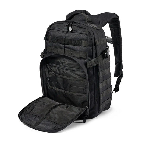 RUSH 12 2.0 Tactical Backpack With Laptop Compartment And 24L Capacity Everyday Carry Molle Pack For Travel Work Hiking Black