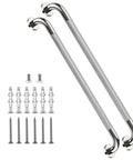 32 Inch Chrome Shower Grab Bar 1.25 Inch Diameter Stainless Steel Wall Safety Rail For Bathroom Balance And Support Ideal For Handicap Elderly Injury Prevention Rust Resistant Easy Install Bath Assist Handle with mounting screws