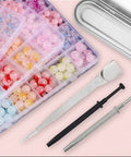 Hella Tight 4 Claw Jewelry Grabber Tool With Heavy Duty Stainless Steel Diamond Tip Pinch Pliers on colorful beads kit.