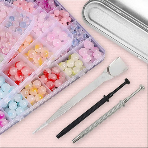 Hella Tight 4 Claw Jewelry Grabber Tool With Heavy Duty Stainless Steel Diamond Tip Pinch Pliers on colorful beads kit.