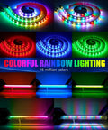 LED Light Strips For Scooters For Night Riding 5V High Bright 5050 LEDs App Controlled RGBIC Waterproof showing rainbow colors