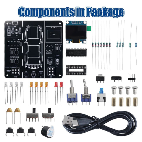 Components for DIY Car Driving Simulation And Soldering Practice Kit For High School And College Students, Hands On Electronics Project