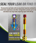 Front view of Direct Inject UV Dye Leak Sealer for Small Systems Up to 1 Ton, Easy Leak Detection for Home Appliances and HVAC.