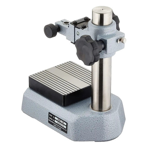 Height Gauge Dial Indicator Stand With 90mm Square Anvil And Fine Adjustment, Dial Gauge Comparator, 8mm And 9.53mm Steel Hole Compatibility, Locking Slide, Smooth Motion, Ideal For Machining Metrology, side view