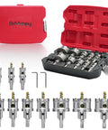 Twelve Piece Heavy Duty Pro Grade Carbide TCT Hole Saw Kit With Titanium Plated Pilot Drill Bits For Metal Stainless Steel Iron Wood