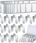 156 Piece Slotted Stainless Steel Shim Kit 4x4 Inch Shims For Leveling With Precision Thicknesses From.001 To.125 Inches