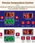 Rkazes 820W Automatic Oil Press Machine Hot And Cold Seed Extractor For Home Use control panel with temperature display.