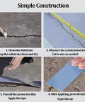 Rock Solid Self Adhesive Roofing Felt Roll Legit Waterproof Membrane Butyl Rubber Flashing Tape For RV Repair, showing application steps.