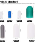 High Temp Silicone Rubber End Cap Kit 110 Piece Assorted Tapered Caps Pro Grade For Powder Coating Painting And Anodizing