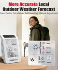 Wireless Weather Station With Dual Zone Indoor Outdoor Monitor For Home And Kids Room 100m Range Temp Humidity Barometric Trend