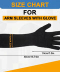 Size chart for 2 Pairs Long Gardening Gloves For Berry Picking And Pruning, Thorn Proof, Cut Resistant Heavy Duty Work Gloves