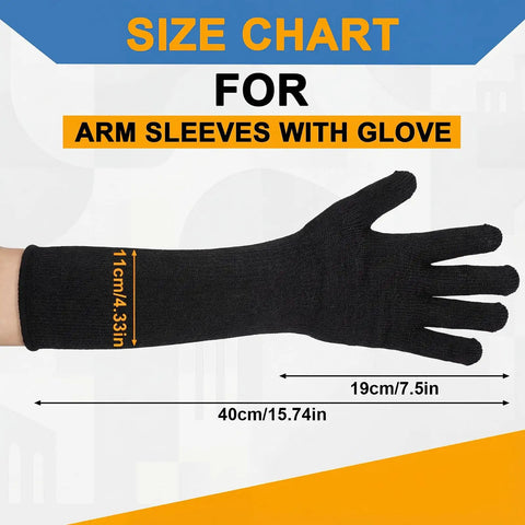Size chart for 2 Pairs Long Gardening Gloves For Berry Picking And Pruning, Thorn Proof, Cut Resistant Heavy Duty Work Gloves